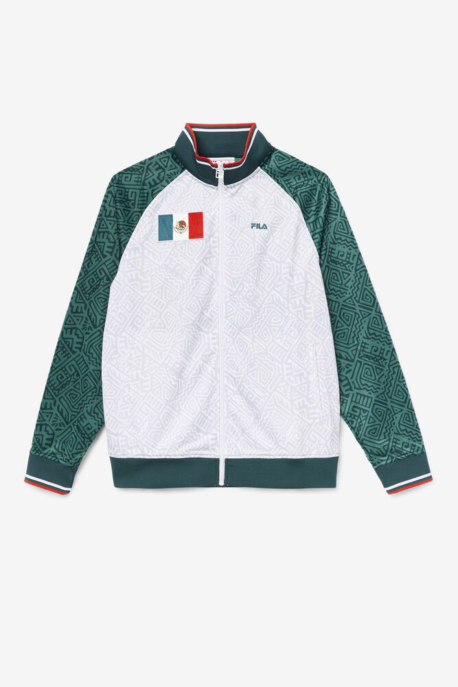 Fila Mexico Track Jacket White - Mens - 68972TFQV